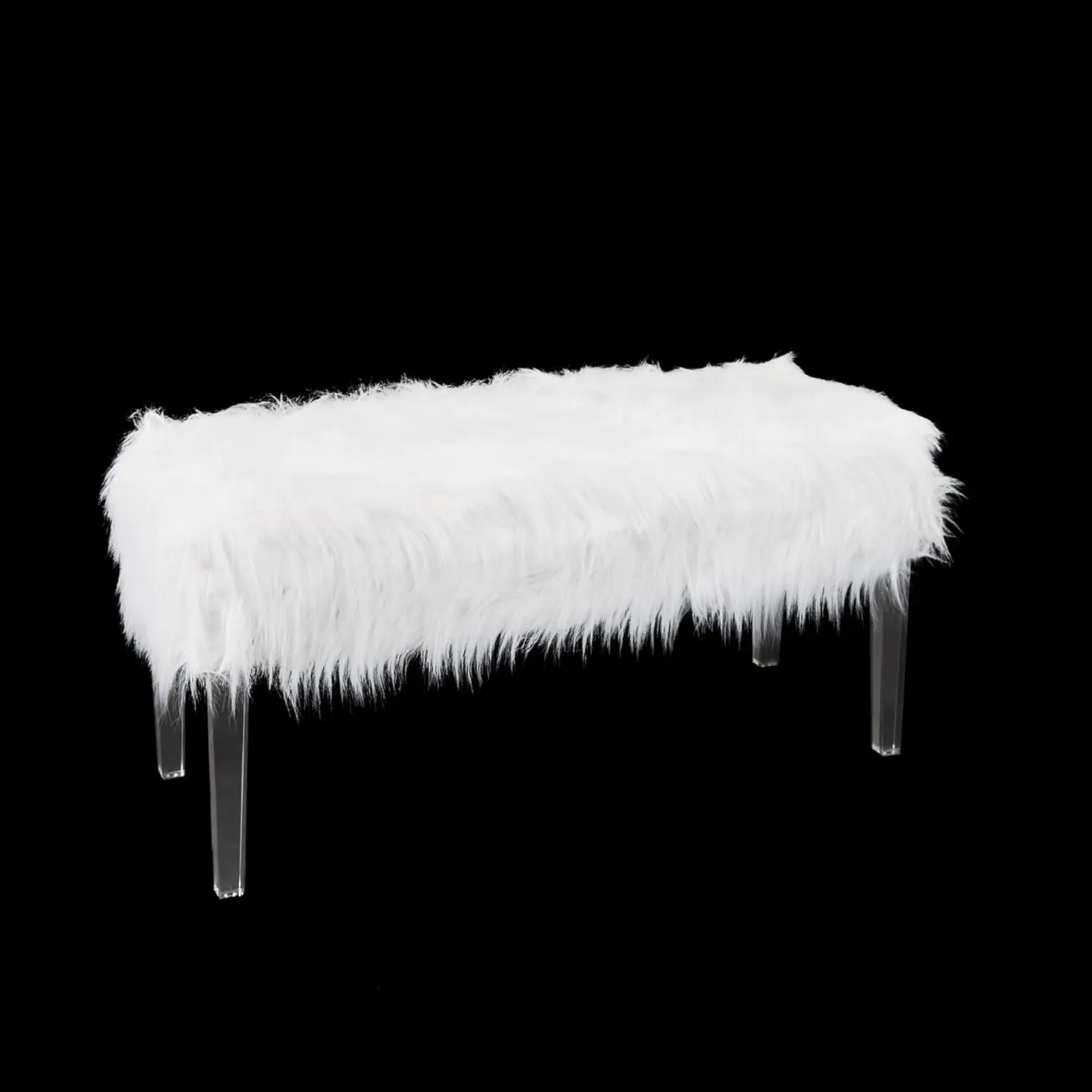 

Vanessa Fur Storage Bench, White