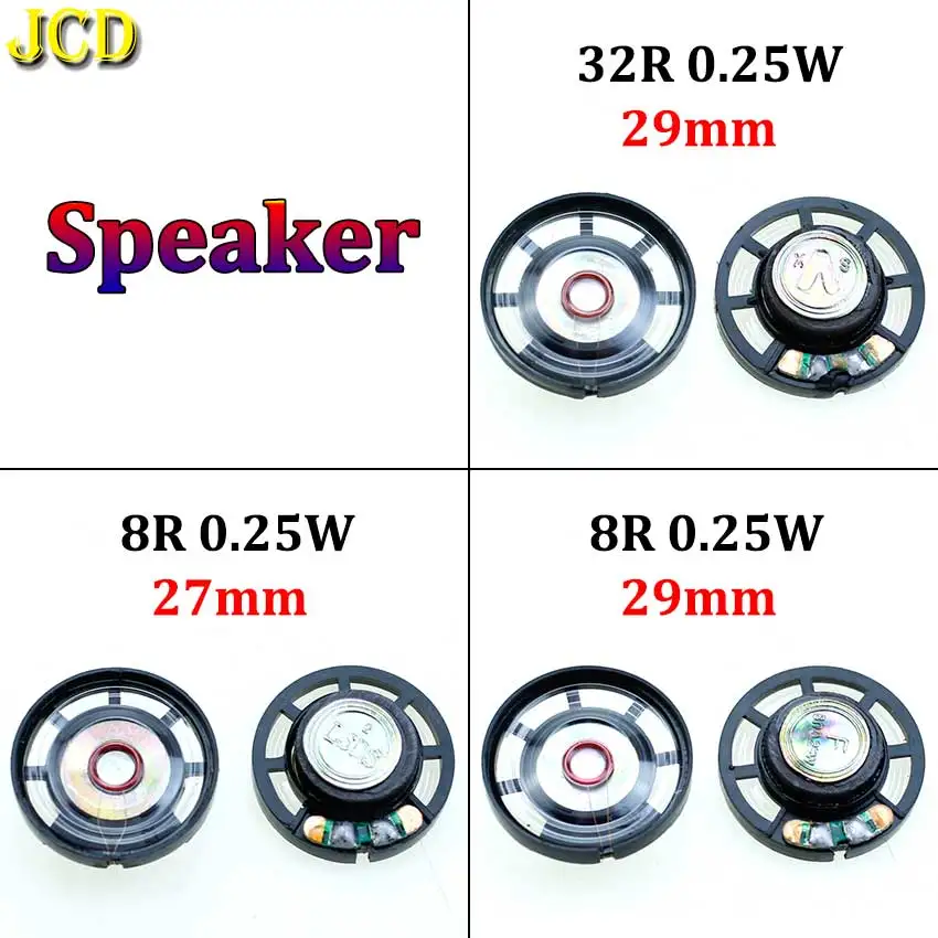 JCD Mini Audio Portable Speakers 27mm 29MM 8R 32R 0.25W 8/32 Ohm Speaker External Magnetic Speaker DIY For Toy portable speaker,audio speaker