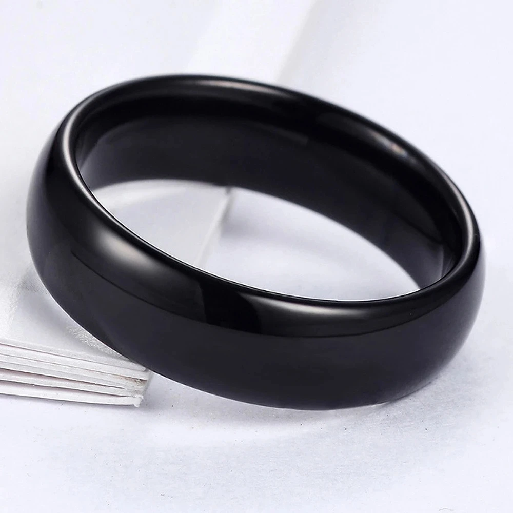 New RFID 125KHz 13.56MHz Rewritable Black Ceramic Samrt Fashion Ring ID EM4305/T5577 Cuid Chip FOR Men Or Women 4
