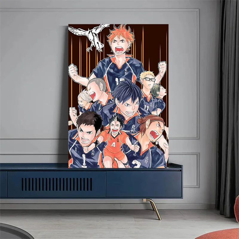 Aesthetic Anime Boy Manga Volleyball Acrylic Canvas Painting 8 