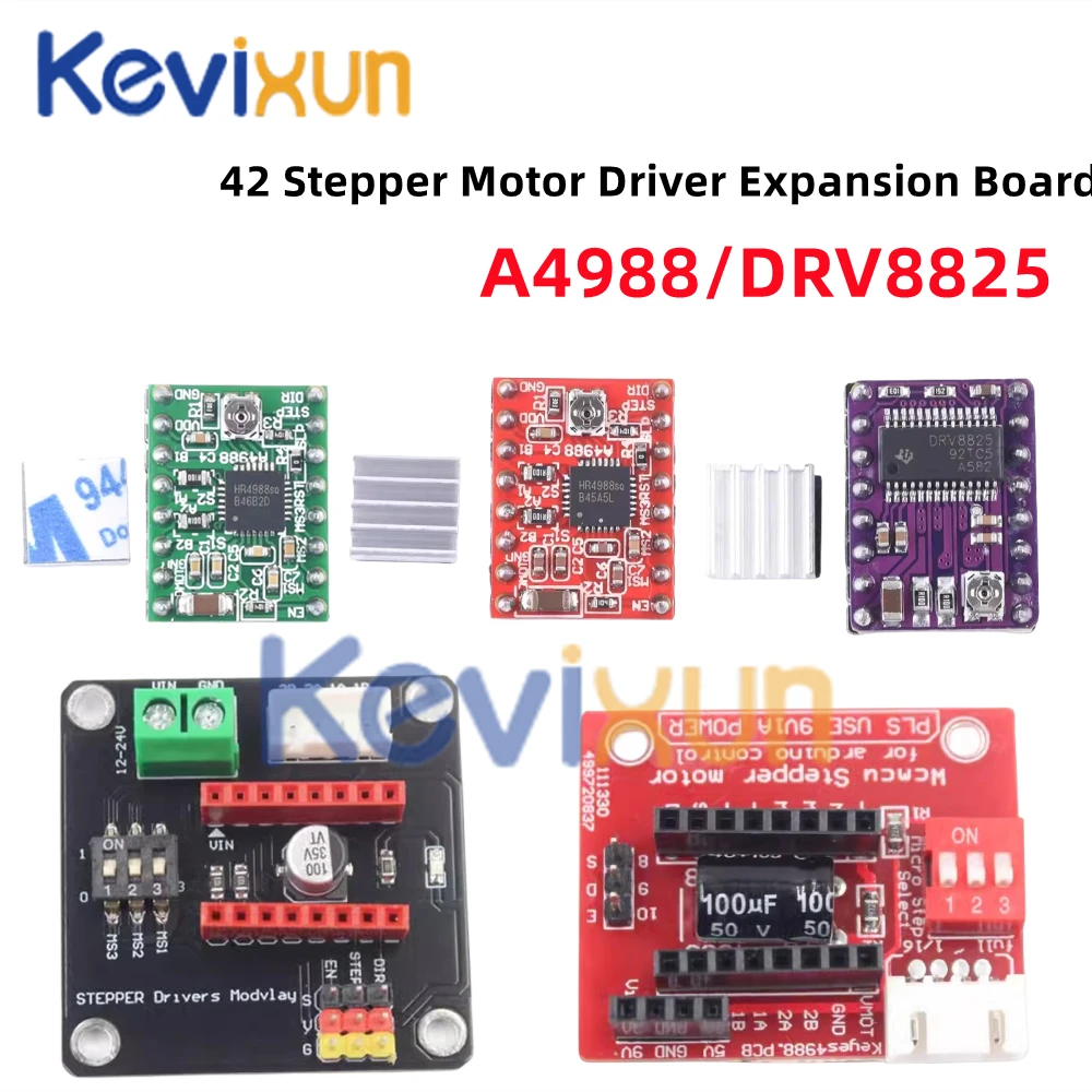 42StepperMotorDriverExpansionBoardDRV8825A49883DPrinterControlShieldModuleForArduinoUNOR3Ramps1.4DIYKitOne-AliExpress502