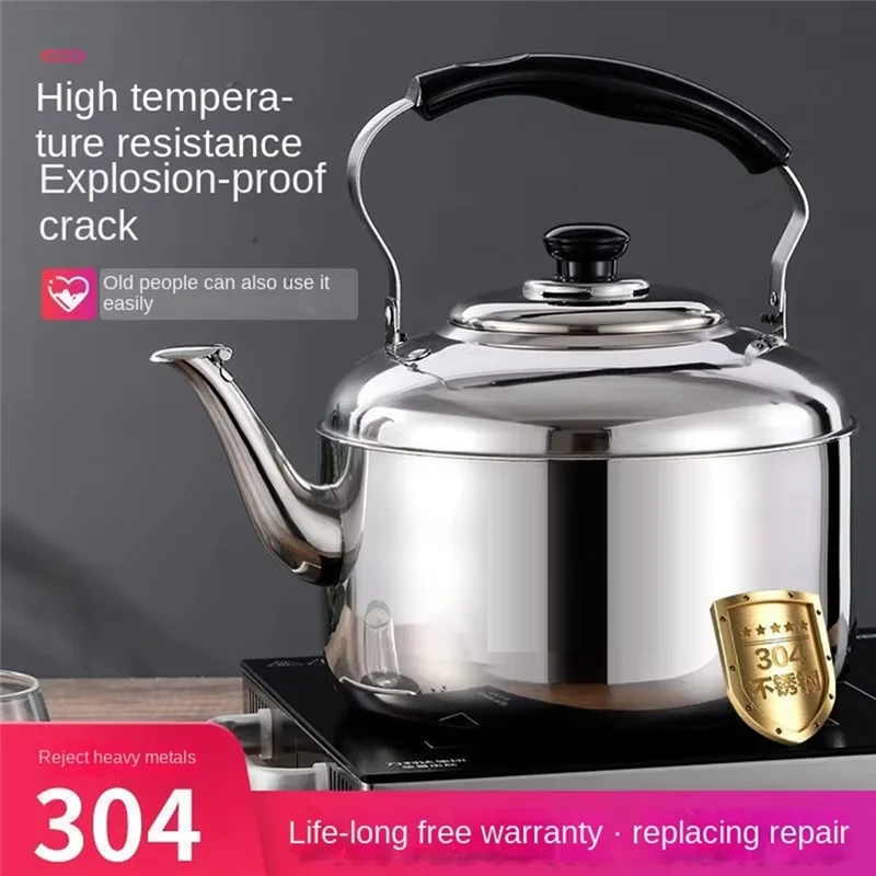 B89B-304 Stainless Steel 3L Kettle For Home - Large Capacity With Audible Boil Signal