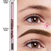 Crayon à sourcils 2 en 1, cosmétiques professionnels, maquillage pour femmes, 5 couleurs, brosse de tatouage de sourcils étanche, stylo à sourcils longue durée 2