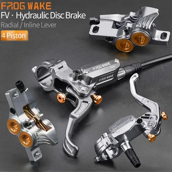 Kit freno a disco idraulico per mountain bike FV-4 Frog Wake 4 pistoni freno anteriore posteriore in linea o leva radiale parti bici mtb