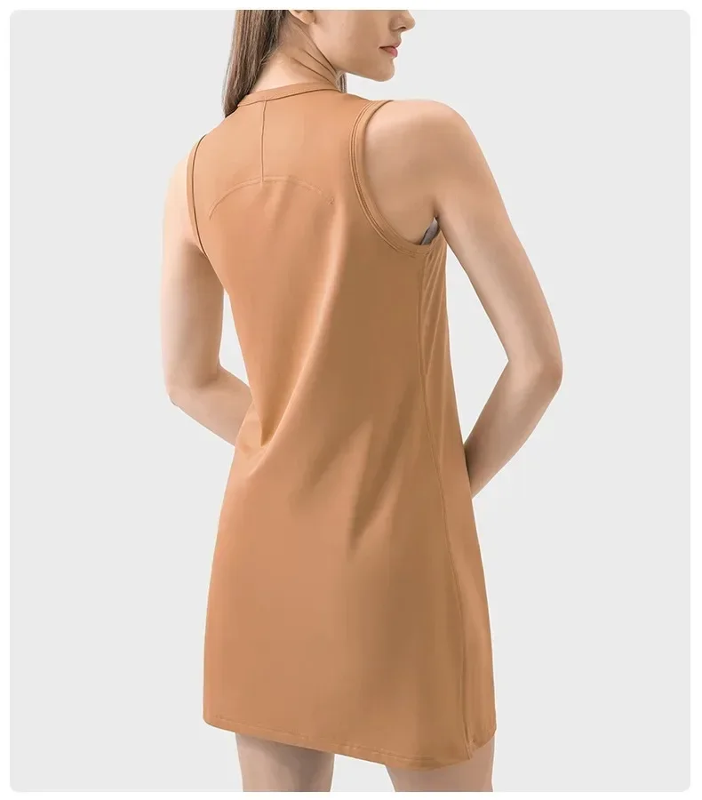 Lemon Women Dresses Golf Wear Dresses On Offer Large Size Outdoor Jogging Yoga Sport Leisure Commuting Sleeveless Summer Dresses