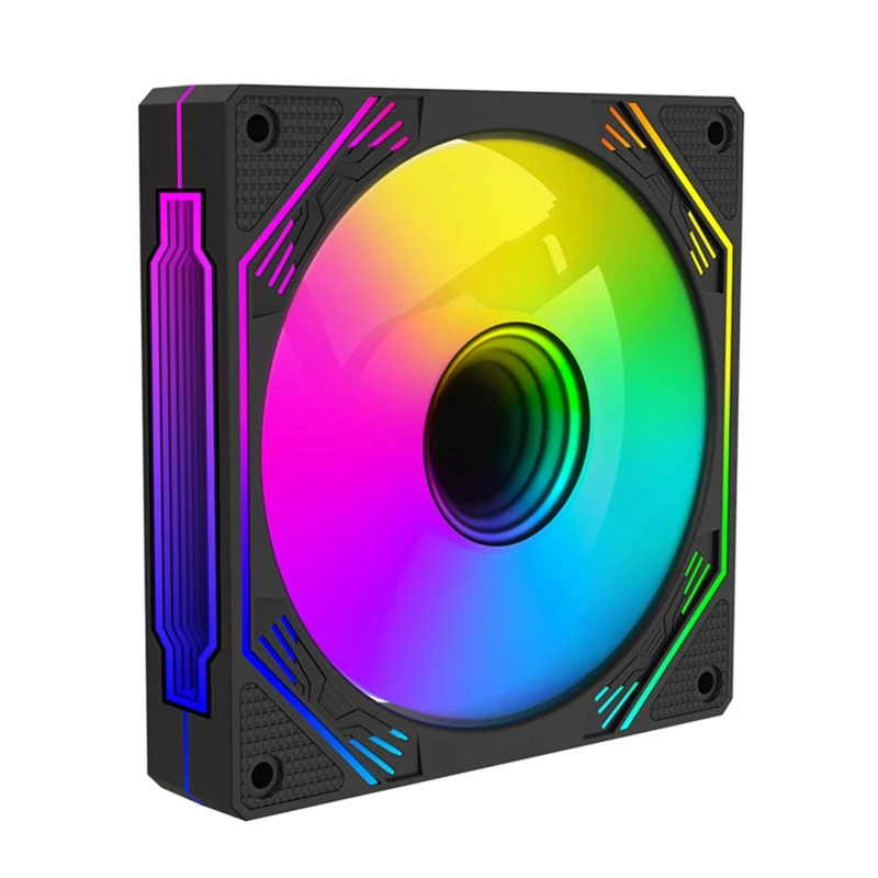 

Игровой шкаф RGB вентилятор шасси 120 мм 3D бесконечное зеркало бесшумный вентилятор вперед выдув ARGB + PWM 2 в 1 легкая установка простота использования