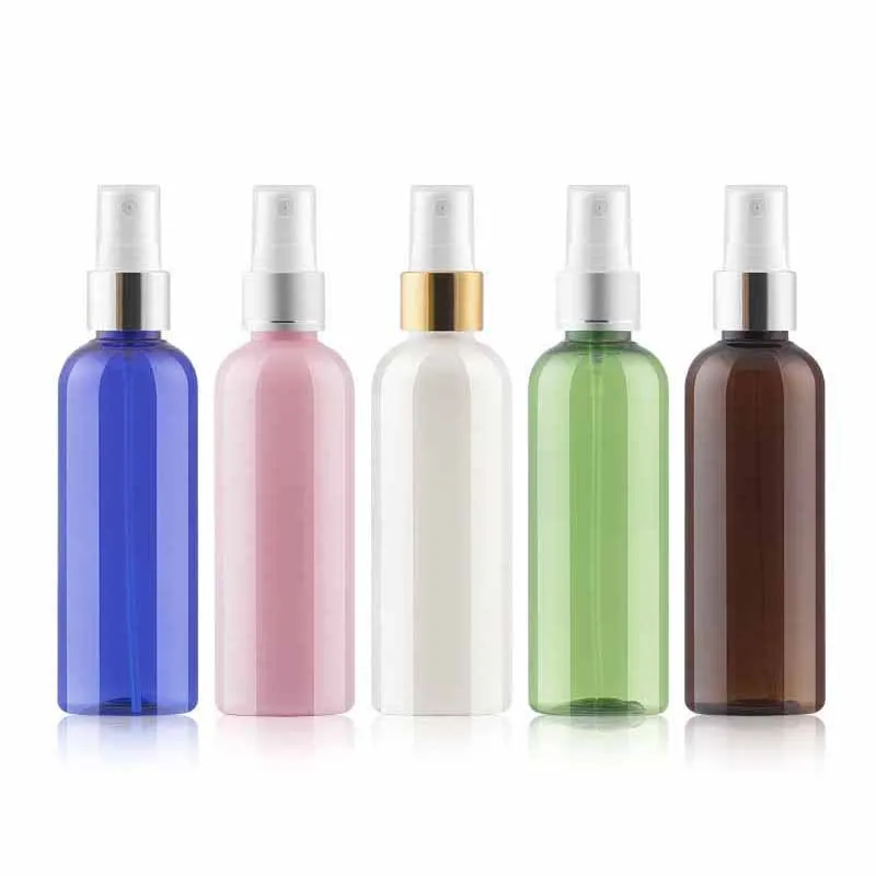 

100ml Cosmetics Spray Bottle PET Plastic Pump Bottle Packaging Travel Empty Small Refillable Bottles Perfume Atomizer Container