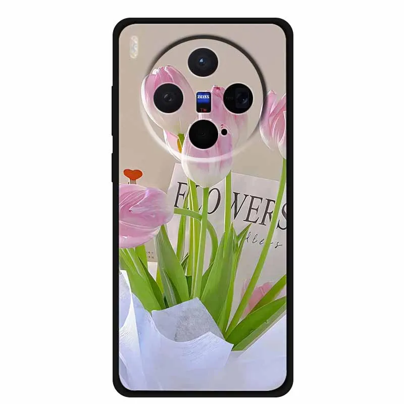 Black TPU Soft Silicone Phone Case  - Fashionable Anime Design with Protective Bumper