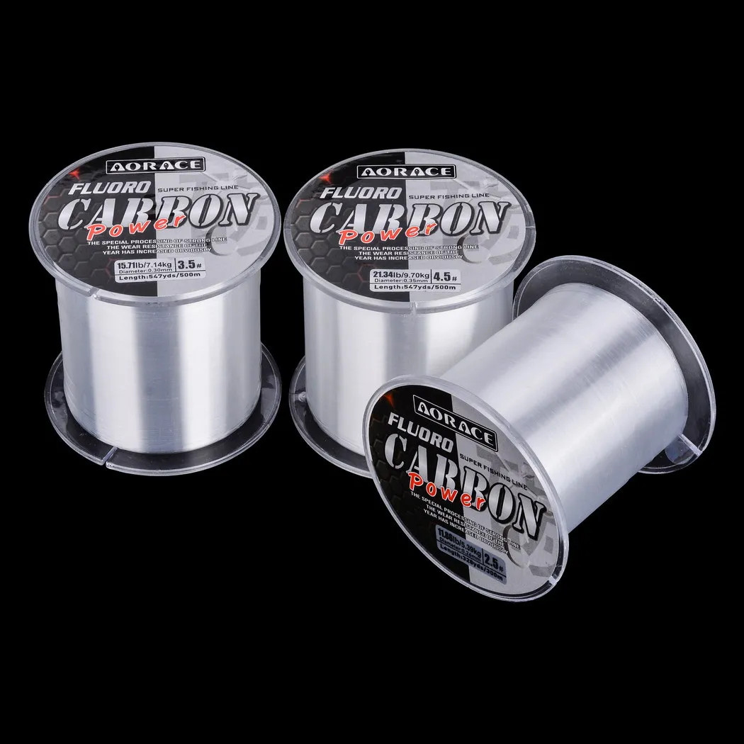 500M Fluorocarbon-Angelschnur Importierte Kohlefaser-Nylonschnur 1-15kg Monofilament-Sinkerschnur Meeresangelzubehör – Detail 8