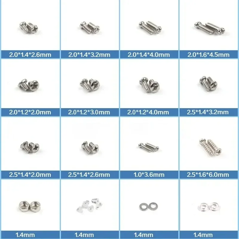 안경 선글라스 수리 키트 도구 안경 드라이버 나사 세트 너트 코받침 광학 부품 모음