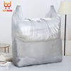 Silver grey large plastic bag vest bag thickened large garment packaging logistics bag carrying large bag 5