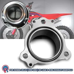 Motorcycle NO LEAK O-ring Exhaust Manifold For Honda CR125 (1990-2002) Accessories Iron HondaCR125 Motor Replacement Tools Parts