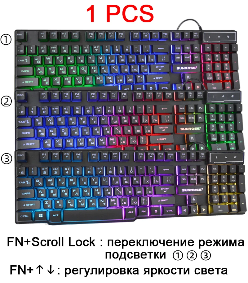 keyboard for multiple computers Russian Keyboard Wired Gaming Keyboard USB 104 Keys RGB Backlit LED Switchable Waterproof PC Gamer Keyboard For Computer Laptop best keyboard for home office Keyboards