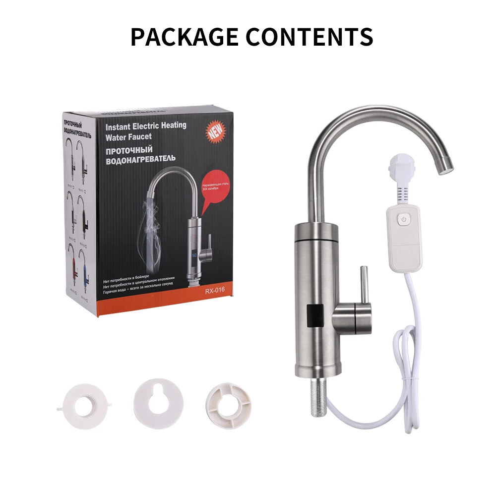 Electric Water Heater Instant Water Faucet Kitchen Hot Faucet Heater 220V