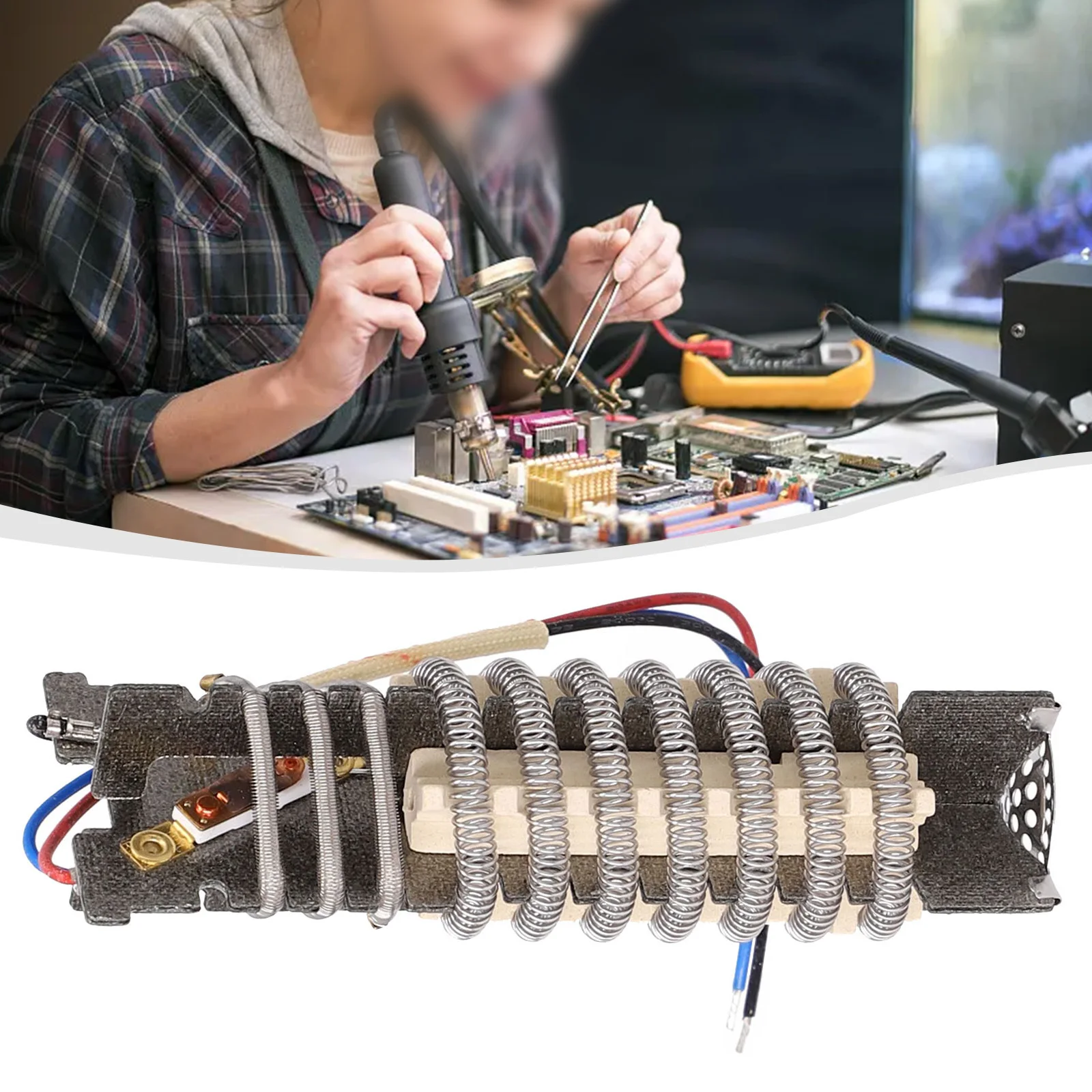 Hot Air Gun Heating Core Water Heater Heating Element 2000W Heating Element Hot Air Rework Machine Heater Building Hair Dryer AC 220V Three Wires Heating Heat Core Power Tool Parts