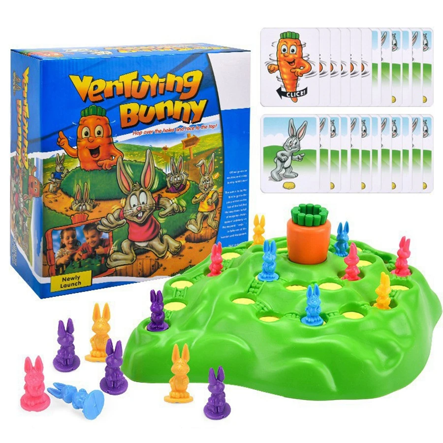Board Game Board Game Toy Board Games Multiplayer Bunny Rabbit Cross Country Game Interaction Toy For Children Radish Board Game For Christmas