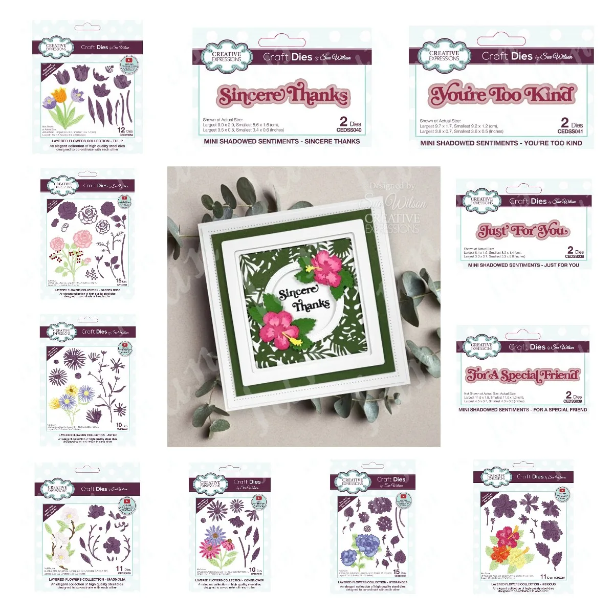 

Layered Flowers Collection Friend Craft Die Cutting Dies Scrapbooking DIY Album Paper Card Embossing Craft Supplies Decoration