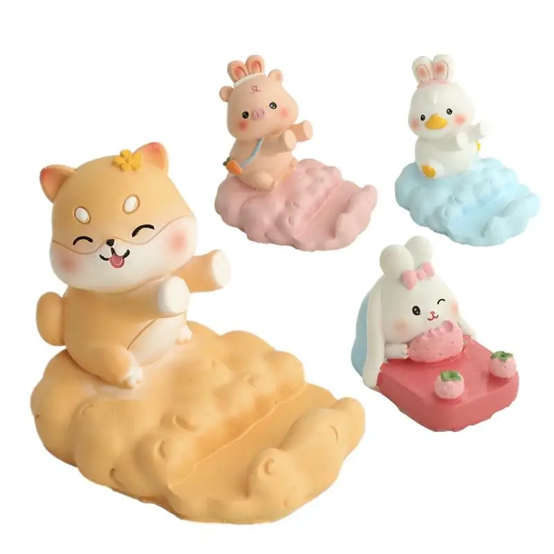 

Rabbit Phone Mount Phone Tablet Mobile Stand Ornaments Multifunctional Cartoon Animal Desktop Stand For Household Decor Supplies