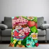Cute S-Strawberry S-Shortcake Blanket Skin friendly comfort warm soft plush blanket suitable sofa living room office bedroom 2