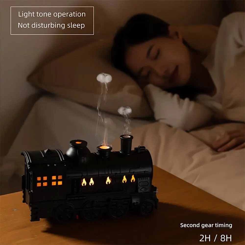 Mini Train Shape Essential Oil Diffuser with Light Cool Mist Air Humidifier Aromatherapy Diffuser for Home Office Bedroom