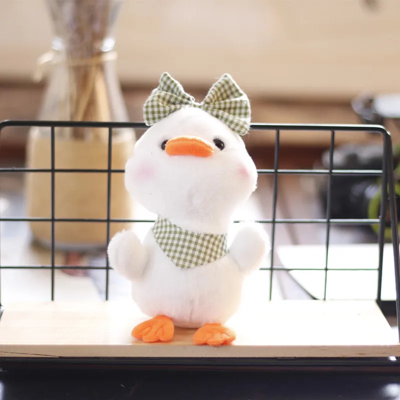 1pc Cute Plush Animals Cartoon Lovely Duck Doll Keychain Car Bag Accessory Cute Plush Boy Girl Couple Keyring Lover Pendant images - 6