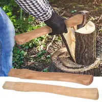 Wooden Axe Handle Replacement Wooden Hickory Handle Long Curved Solid Durable Axe Handle For Lath Hatchet Home Farm Garden Axe 2