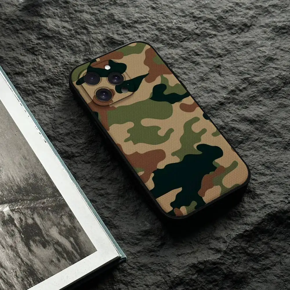 Camouflage Pattern Matte Soft Silicone Phone Case Cover