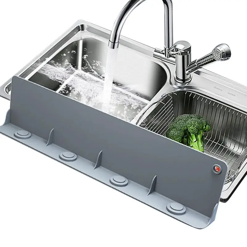 

Kitchen Silicone Sink Splash Guard Water Baffle Suction Cup Splash Guard Water Dish Washing Countertop Water Blocking Board