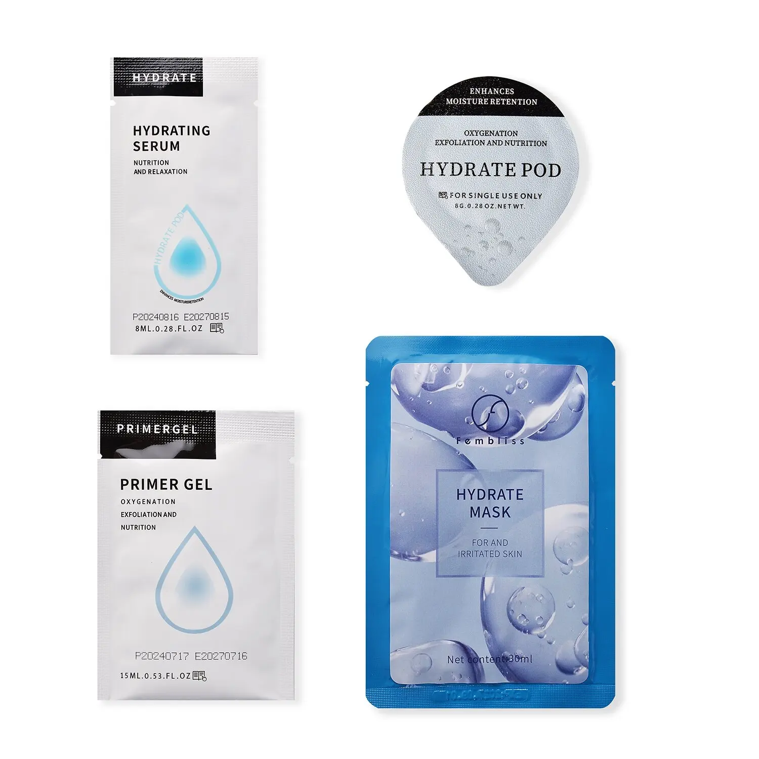 CO2 Pods Kit CO2 Serum Gels Capsule For CO2 Oxygen Bubble Aqua Facial Spa Beauty Machine Bubble Gel Pod Skin Care