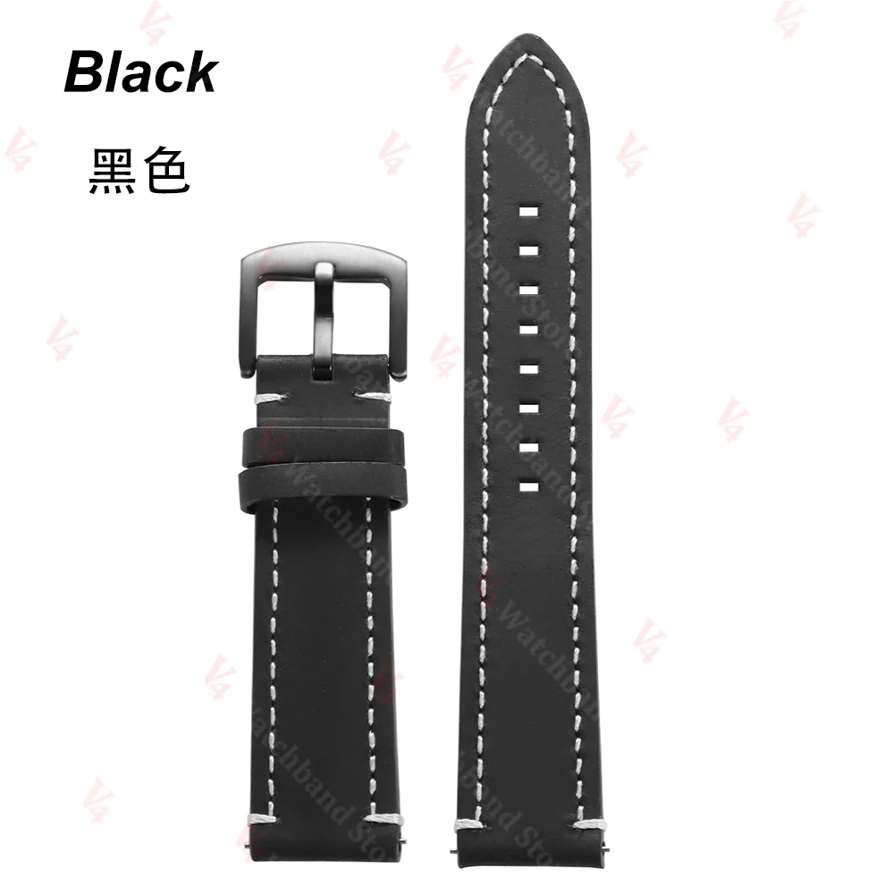 Premium 18mm Cowhide Leather Watch Strap - Vintage Style Wrist Bracelet