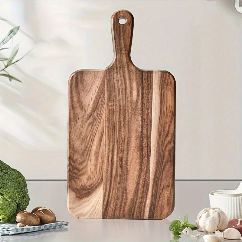Premium Acacia Wood Cutting Board with Handle - Ultra-Thick, Durable, and Easy-Clean