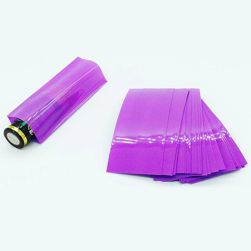 Tubo termorretráctil plano de PVC, envoltura de batería para batería de litio 100, Kit surtido de tubos termorretráctiles, aislante autoadhesivo, 18650 piezas