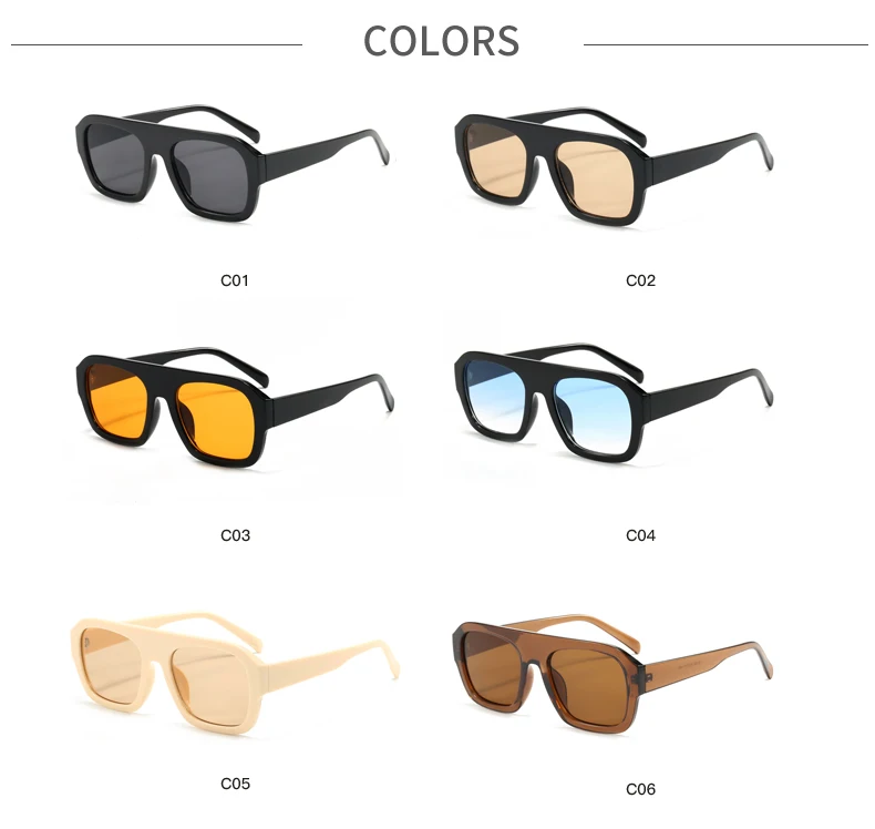 Neue Klassische Rechteckige Große Rahmen Sonnenbrille Frauen Mode Neue Retro Sonnenbrille INS Brillen Männer Unisex – Detail 3