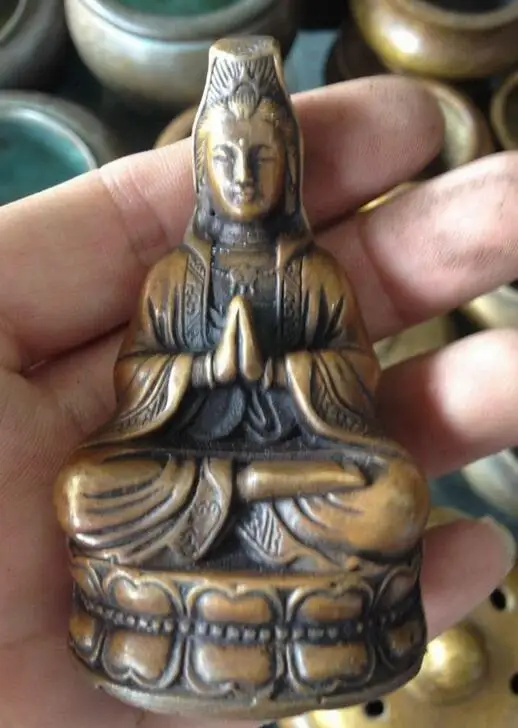 

Антикварная статуя Будды Kwan-yin, украшение Будды RR
