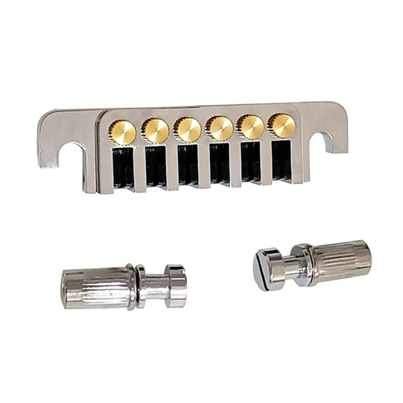 

Vintage Bridge Tailpiece with Fine Tuners Studs Guitar Stop Bar Tailpiece Electric Guitar Replacement Parts Durable