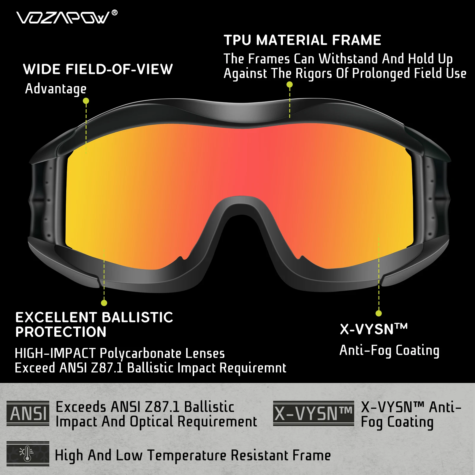 Andride Adjustable UV Protective Outdoor Glass Motorcycle Dust-proof Protective Combat Goggles White Blowtorch Safety Goggle