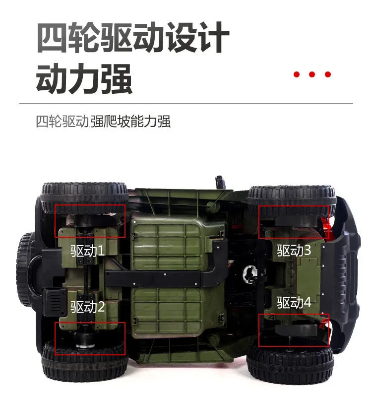 Kids Ride On Car Kids Jeep Wn-159 Rubber Wheel 2Xbattery 2Xmotor