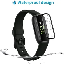 Premium 3D Curved Screen Protective Watch Film - Clear TPU Full Cover - 3Pieces film (For fitbit inspire3)