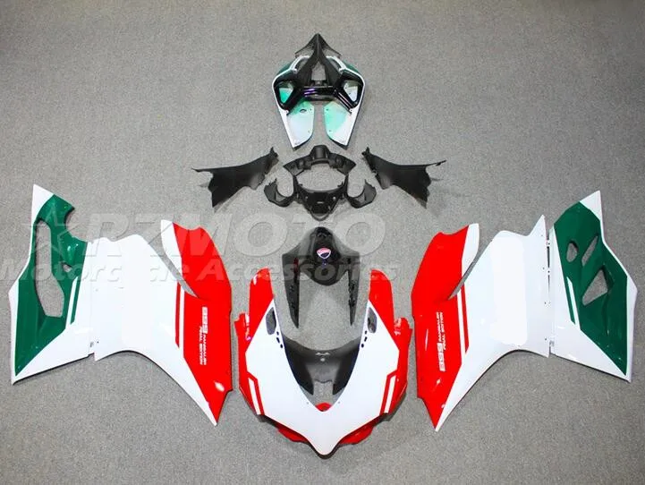 

4Gifts New ABS Full Fairings Kit Fit For Ducati Panigale 899 1199 2012 2013 2014 12 13 14 Bodywork Set Red Green