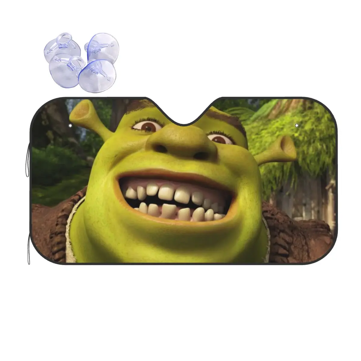 

Shrek Smile Memes Windshield Sunshade Cartoon Universal Car Front Windshield 70x130cm Car Window Windscreen Cover Solar Protect