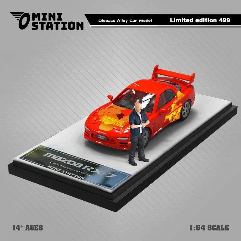 

PreSale Mini Station 1:64 RX-7 оранжевая коллекция моделей автомобилей Форсаж limited499 литье под давлением