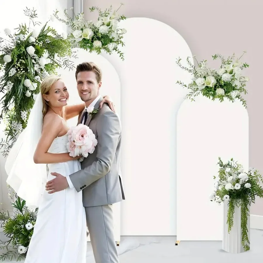 Arch Backdrop Cover Elastic Polyester Fabric Suitable for Birthday Wedding Party Backdrop Decoration 5.9/6.56/7.2FT
