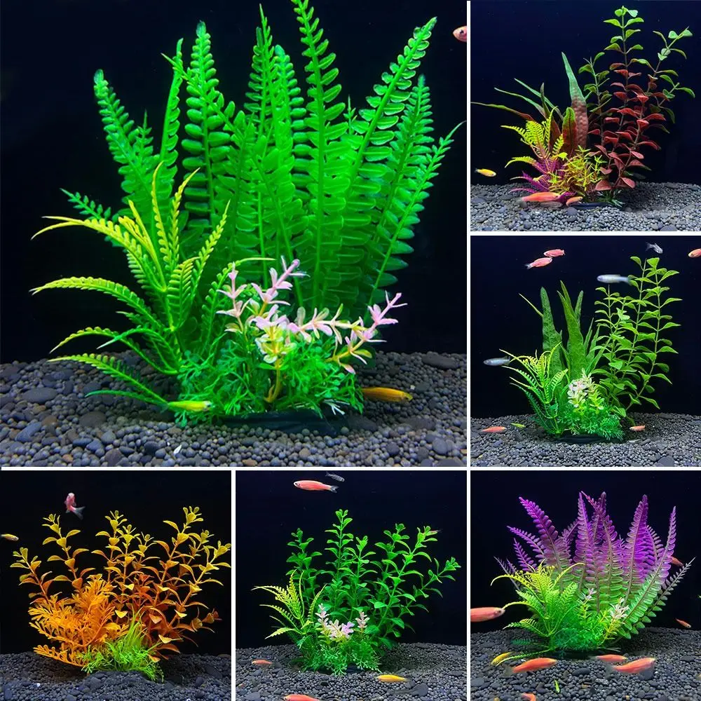 Simulation Artificial Plants Aquatic Weeds Ornament Plastic Water Grass Plants for Fish Tank Aquarium Garden Decoration