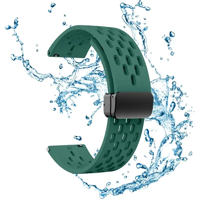 

Ремешок спортивный для наручных часов, Воздухопроницаемый эластичный мягкий спортивный браслет для смарт-часов, 22 мм, многоразовые