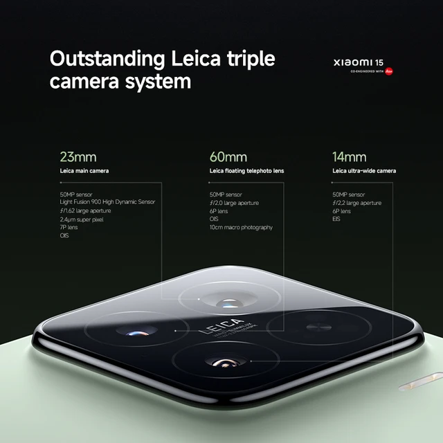Première mondiale Xiaomi 15 Smartphone Global Version, Snapdragon®8 Elite-Caméra Leica à charge 90W, 5240mAh, écran AMOLED 6.36 ", 5G 4