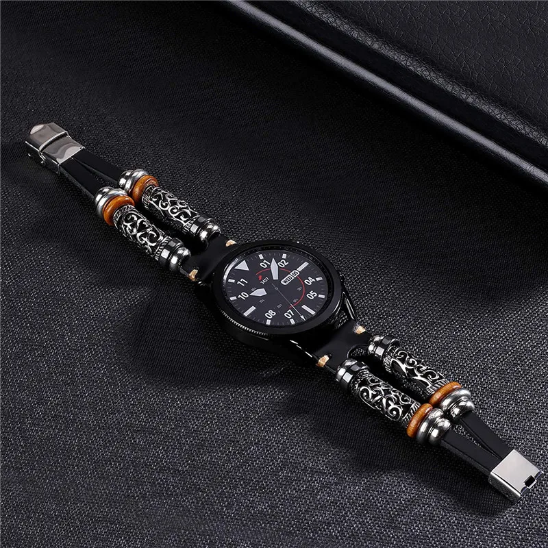 Cinturino In Vera Pelle Fatto A Mano Retrò Per Huawei Watch Gt2 46Mm Gt 2 Pro/2E Cinturino Samsung Galaxy Watch 3 Active 2 41Mm 22Mm