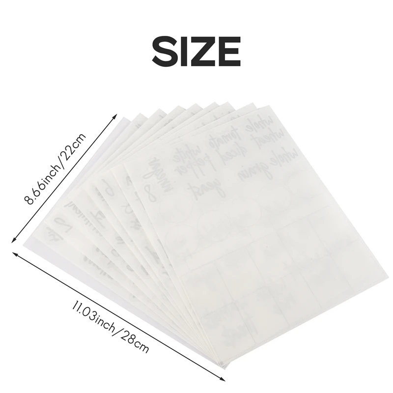 AB33-168PCS Pantry Label Printed Home Containers Jars Bottles Tags Waterproof Transparent Self-Adhesive Food Label Stickers