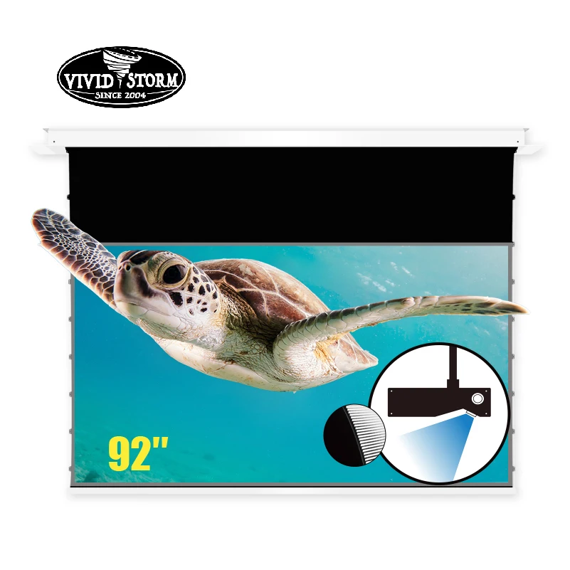 Vividstorm Pro A 92 Pollici Montato Nello Schermo Del Proiettore A Soffitto Schermi Di Proiezione Ust Per Home Cinema Retrattili A Discesa Rapida