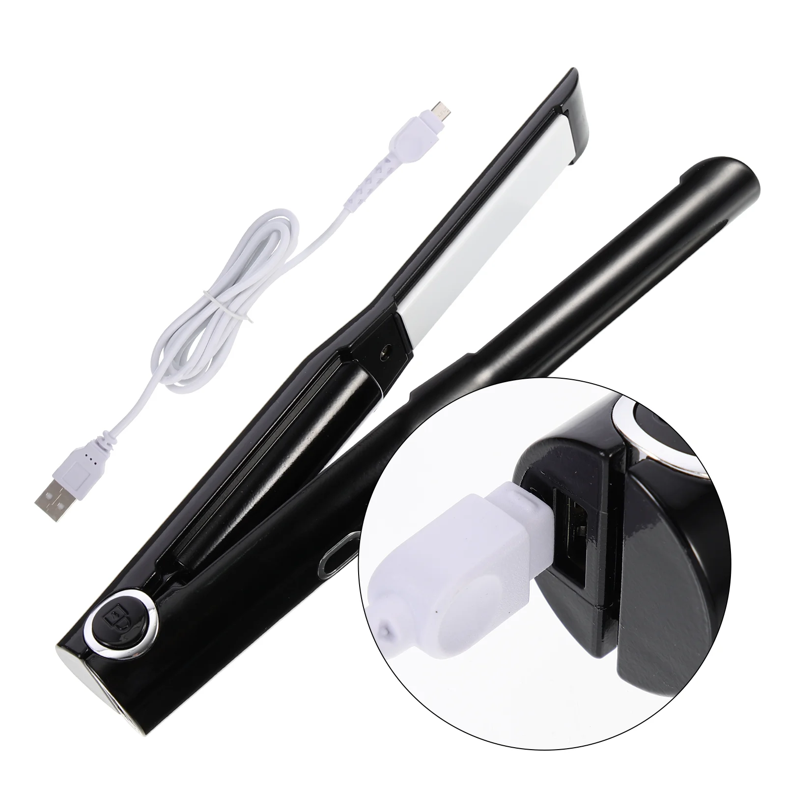 

Hair Straightener Curling Device Wireless Curler Wand Rollers Modeling Adjust for Styling Tools Abs Travel Curlers
