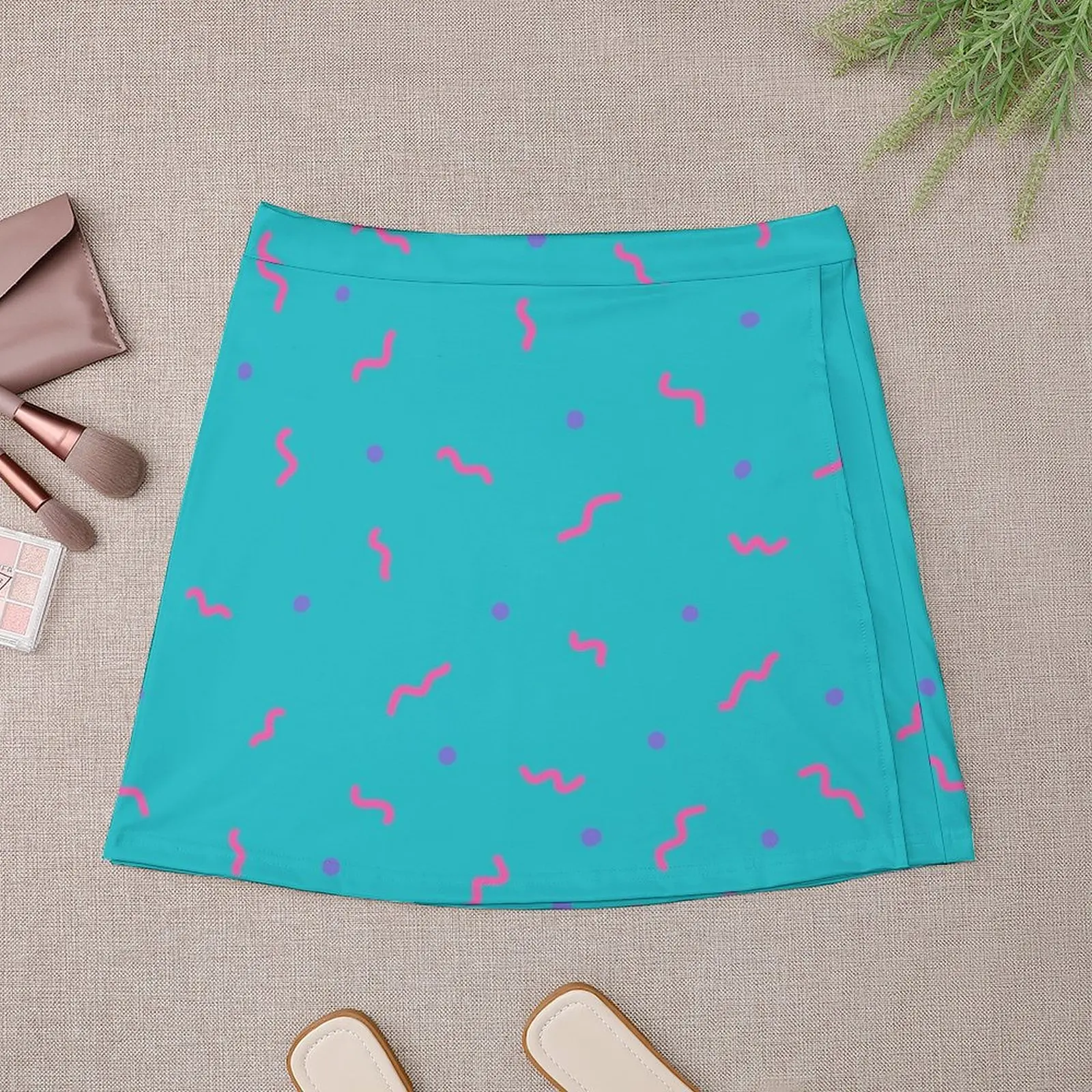 Retro Squiggle Mini Skirt midi skirt for women women's clothing trend 2024 shorts